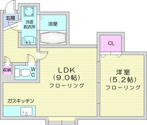 北２４条駅 徒歩13分 1階の物件間取画像